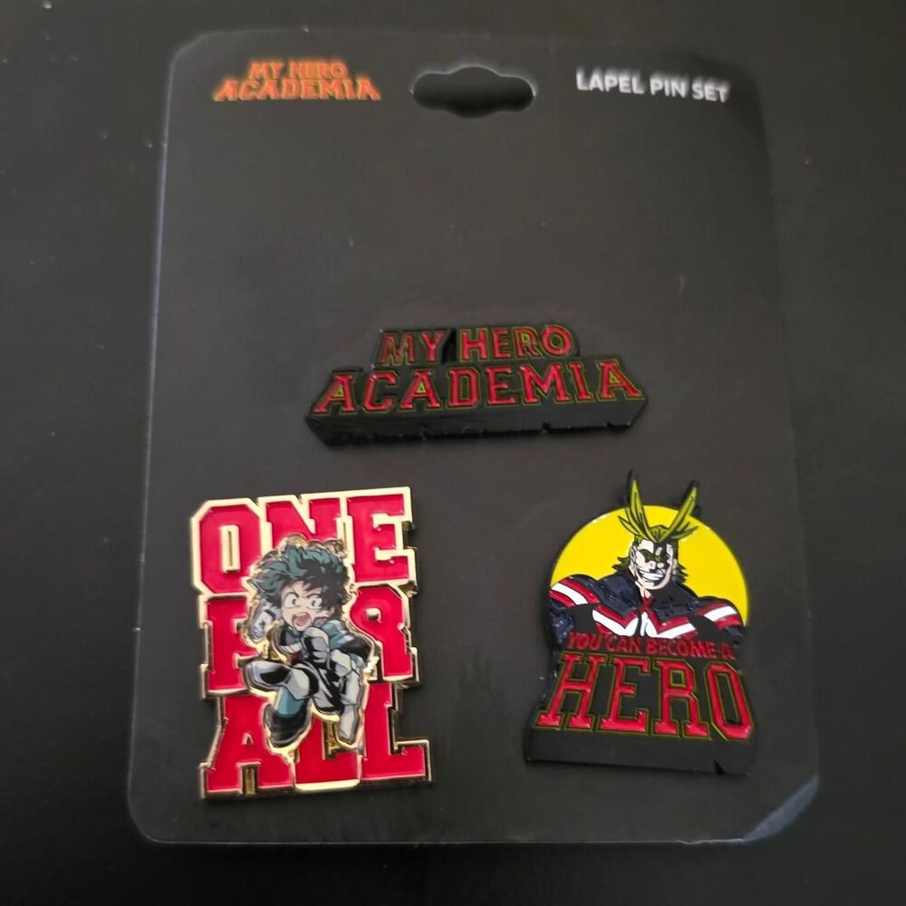 My Hero Academia One For All and All Might Lapel Pin Set